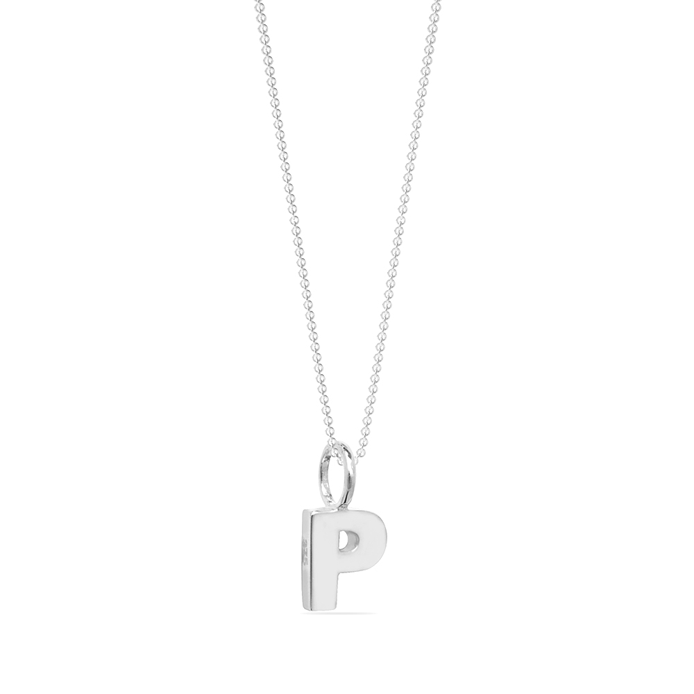 Trendy Plain Metal Initial P Pendant Buy Online - Abelini