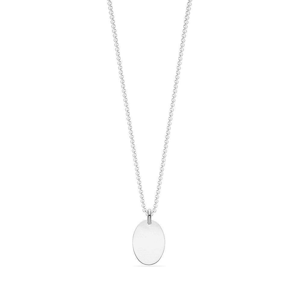 Buy Plain Metal Oval Shape Pendant In Sale - Abelini
