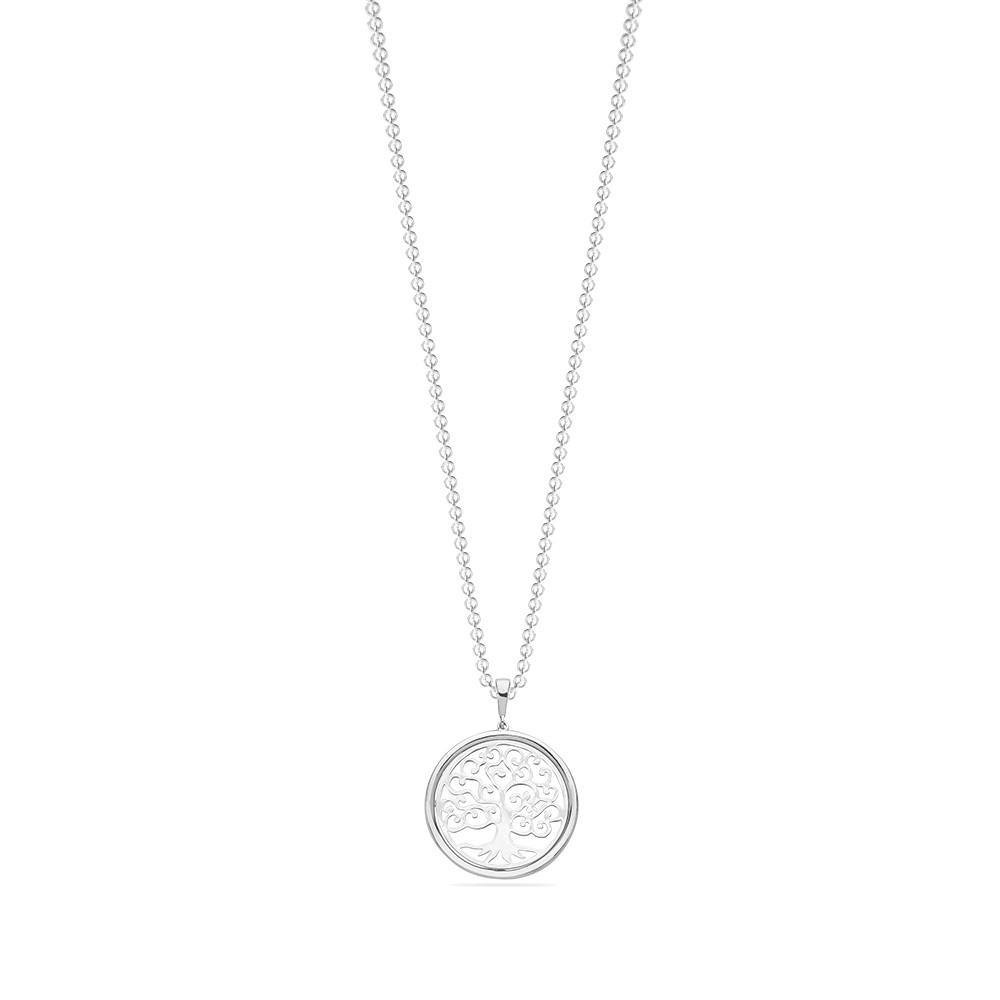 Plain Metal Tree Design Round Shape Pendant At Discounted Price
