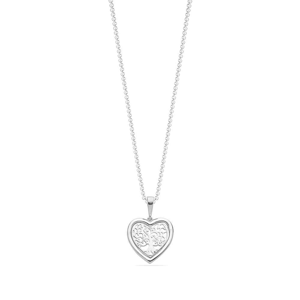 Buy Plain Metal Tree Design Heart Shape Pendant London - Abelini