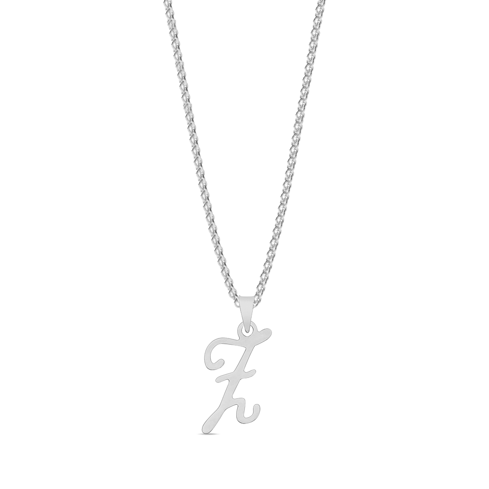 Purchase Plain Metal Initial Script Z Pendant - Abelini