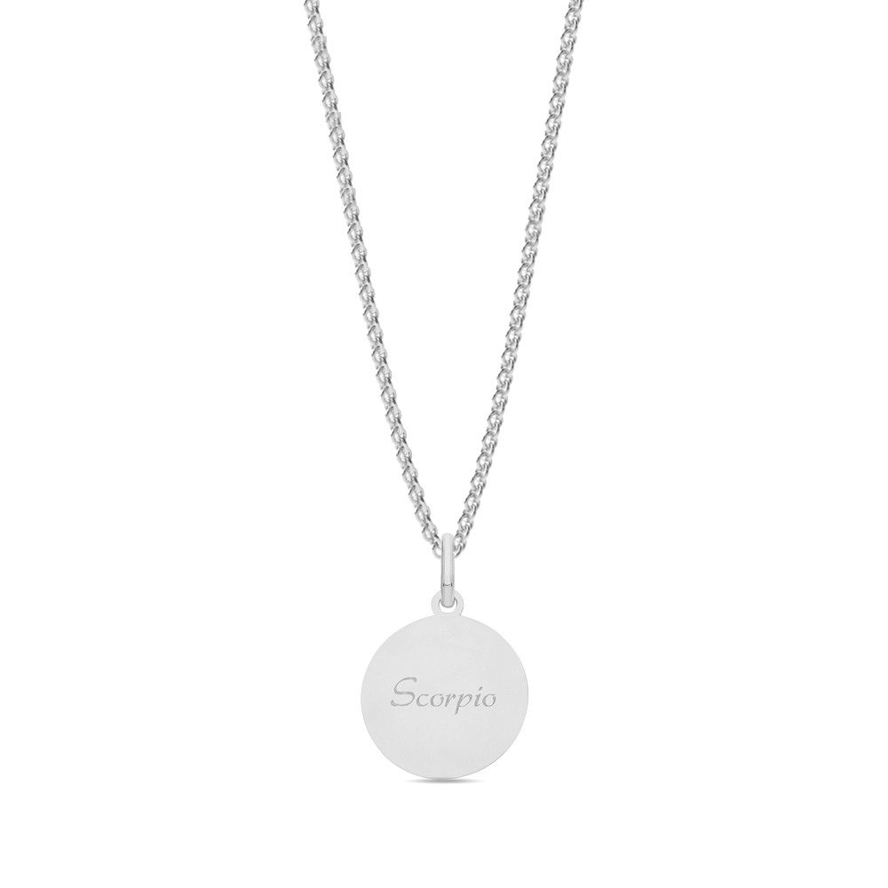 Buy Plain Metal Zodiac Constellation Scorpio Pendant - Abelini