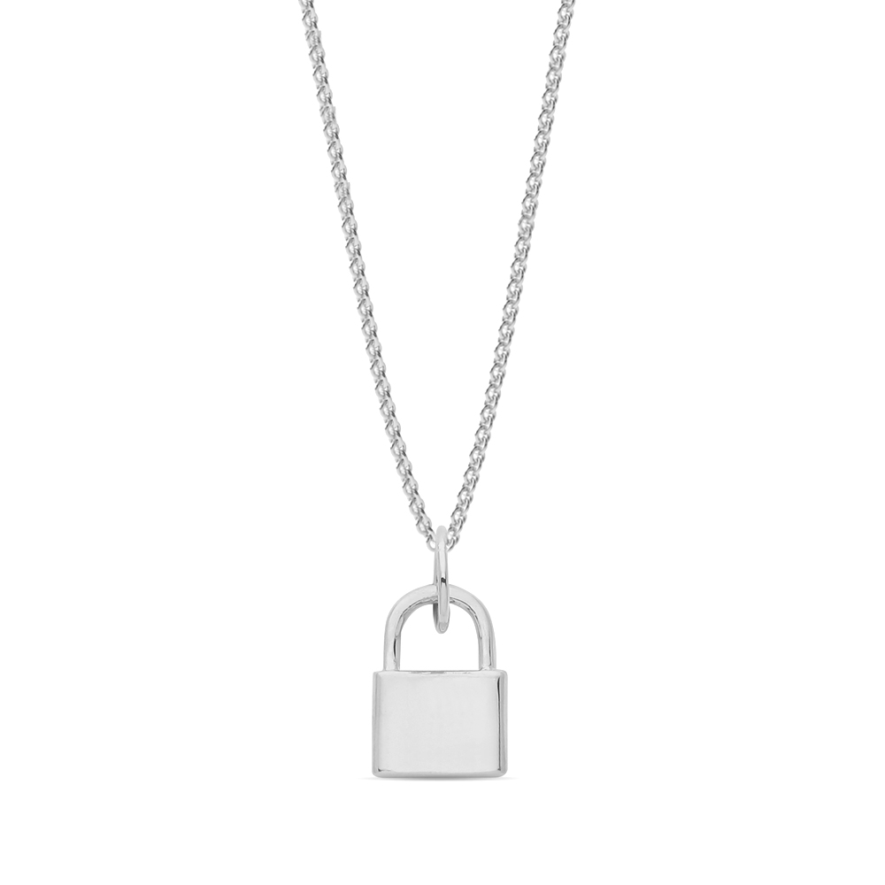 Purchase Online Plain Metal Lock Shape Pendant - Abelini