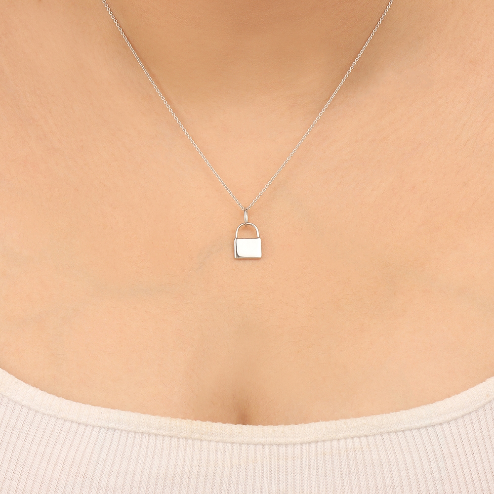 Platinum Lock Designer Pendant Necklaces