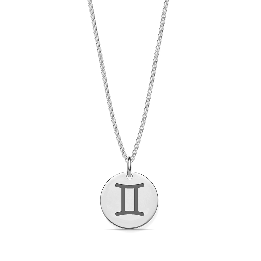 Purchase Plain Metal Gemini Zodiac Pendant - Abelini