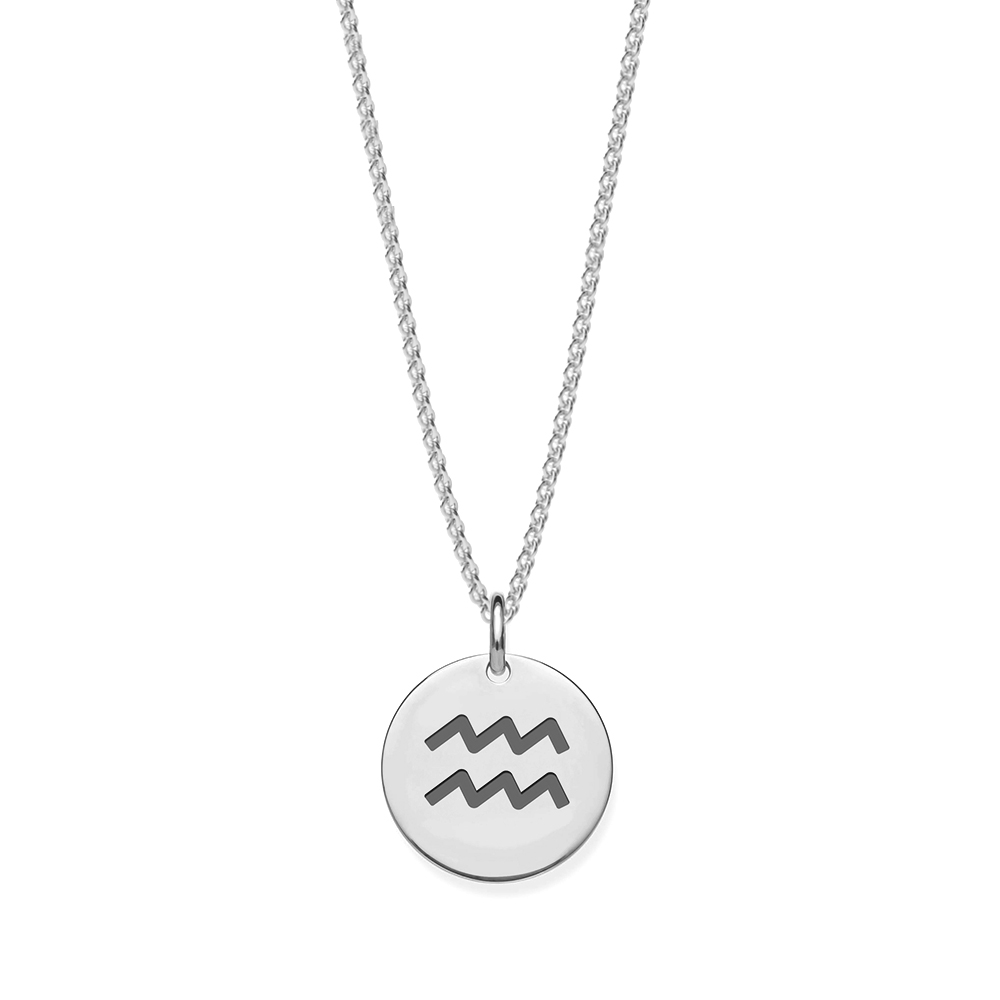 Purchase Plain Metal Aquarius Zodiac Pendant - Abelini