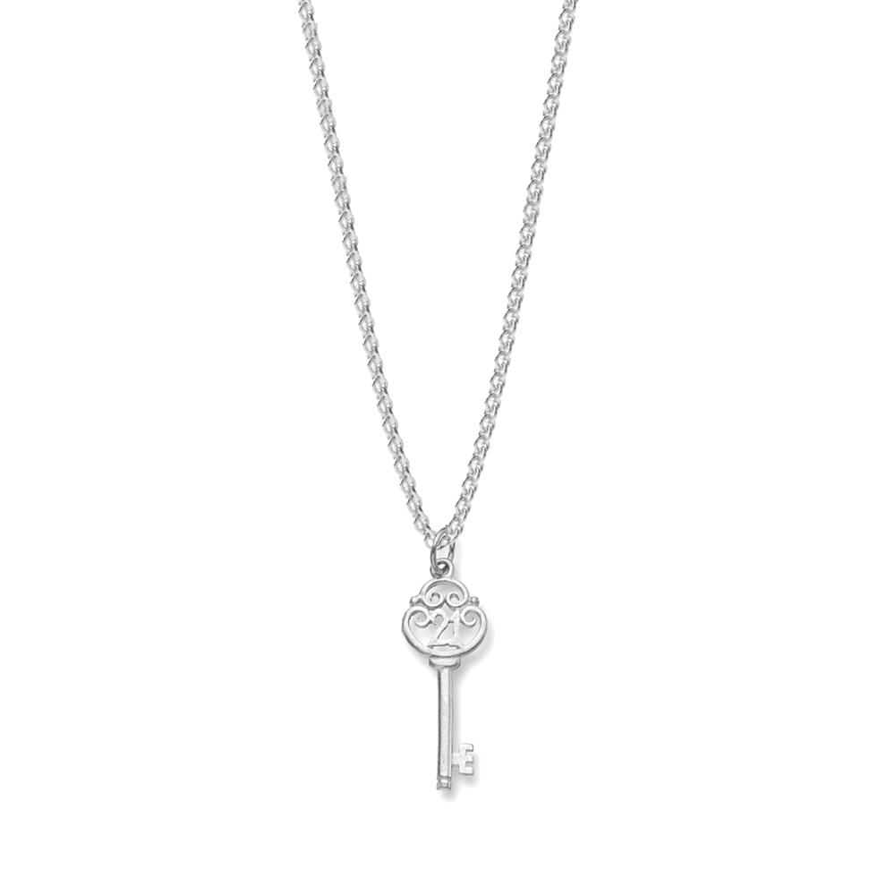 Plain Metal 21St Birthday Key Pendant | Abelini Buy Online