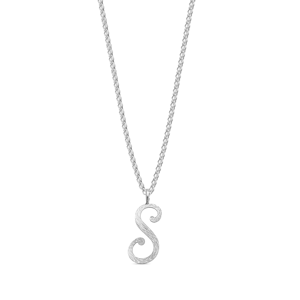 plain metal initial s pendant