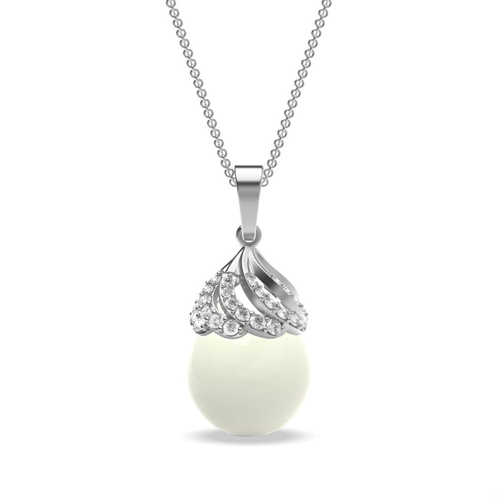Buy Fresh Water White Pearl Pendant (10.0Mm) - Abelini
