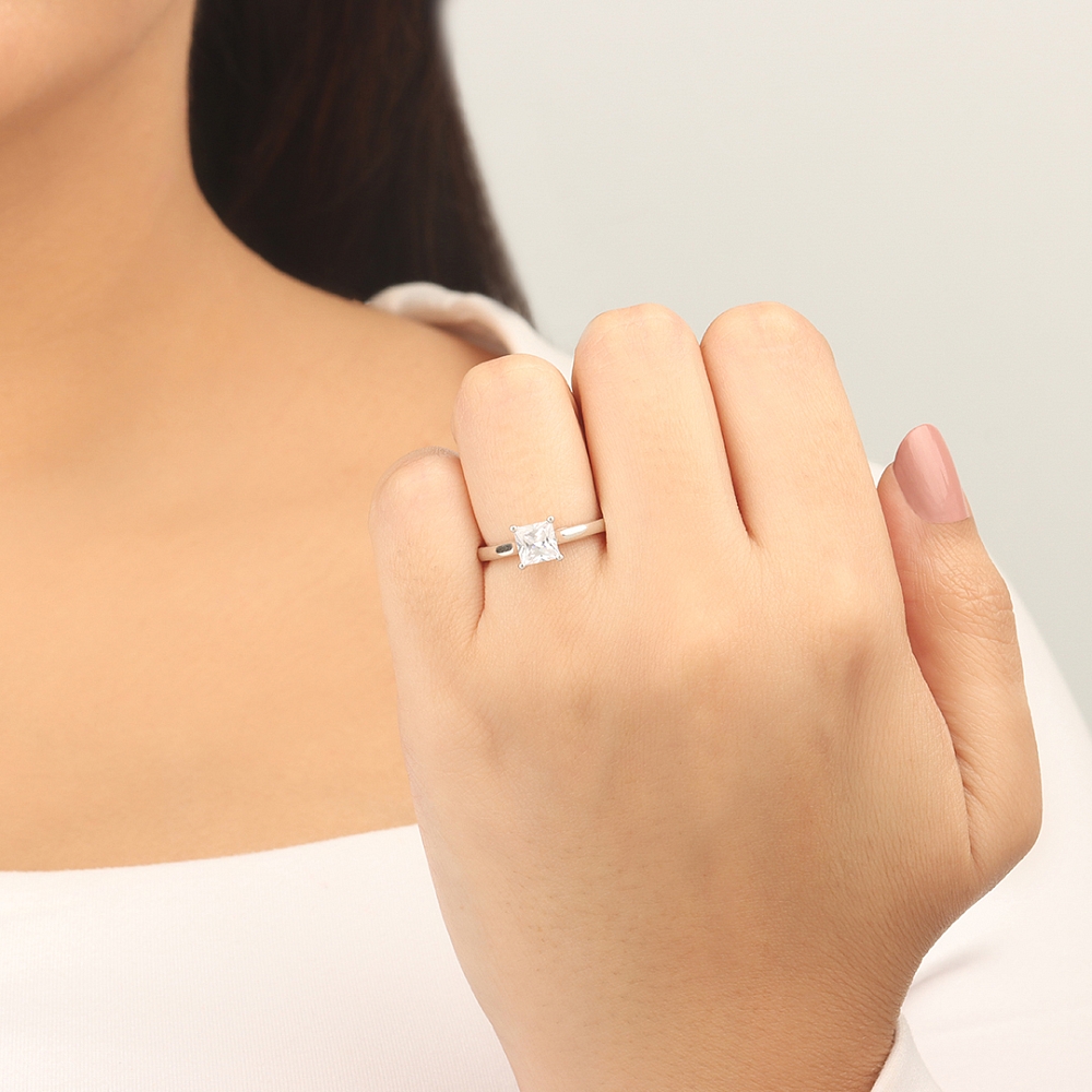 Princess Pointy bridge Engagement Rings