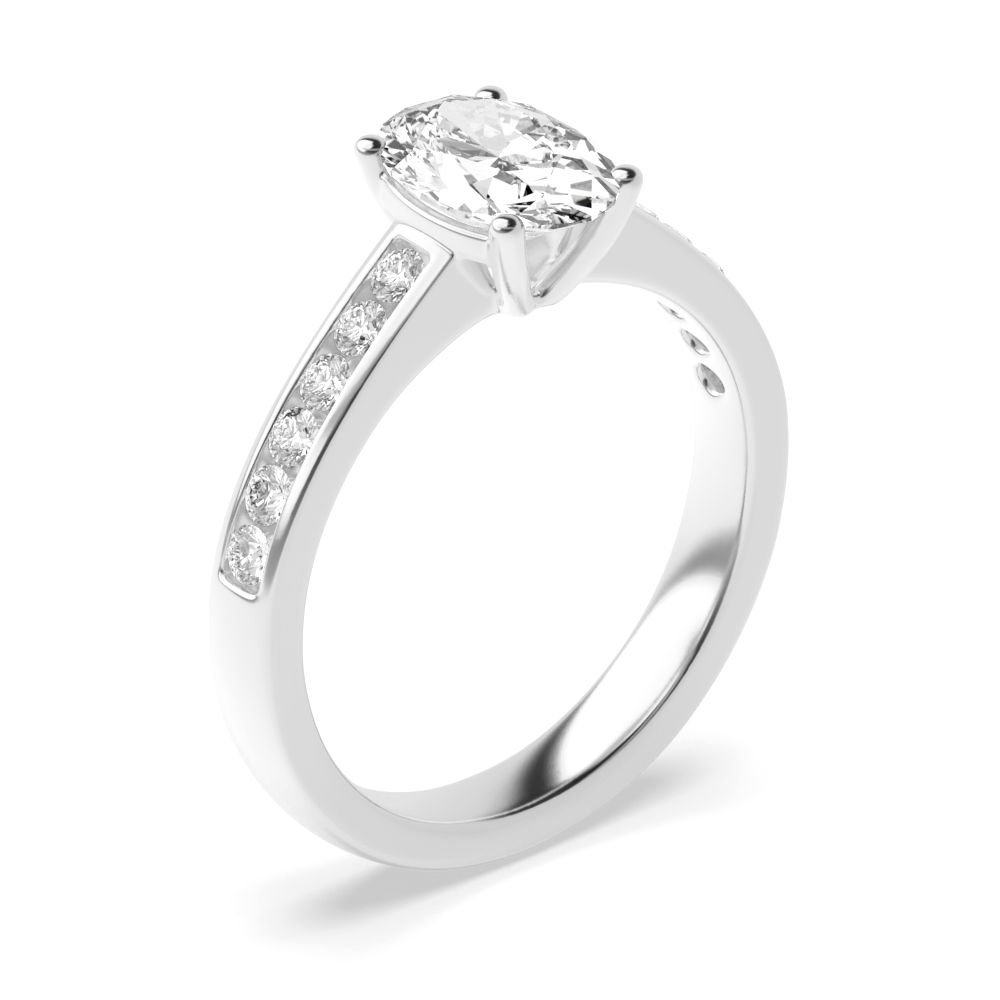 Oval Diamond Solitaire Engagement Rings Prong Setting 