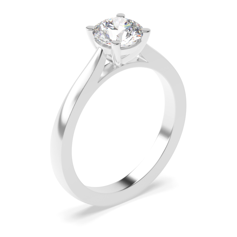Classic Desing Style Plain Solitaire Lab Grown Diamond Engagement Rings