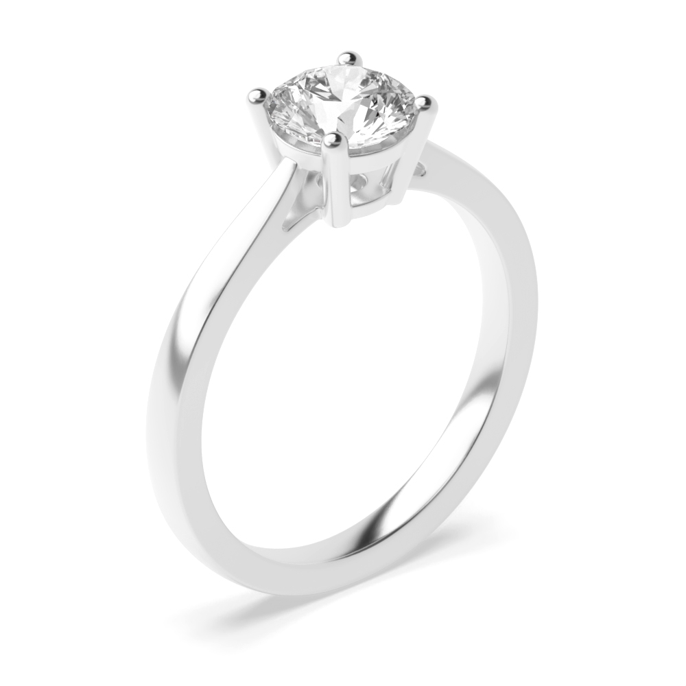 Solitaire Engagement Rings Platinum / Rose / White Gold Brilliant Cut Moissanite