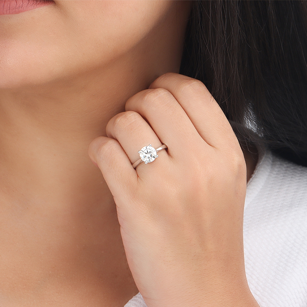 4 Prong Round Classic Solitaire Engagement Ring