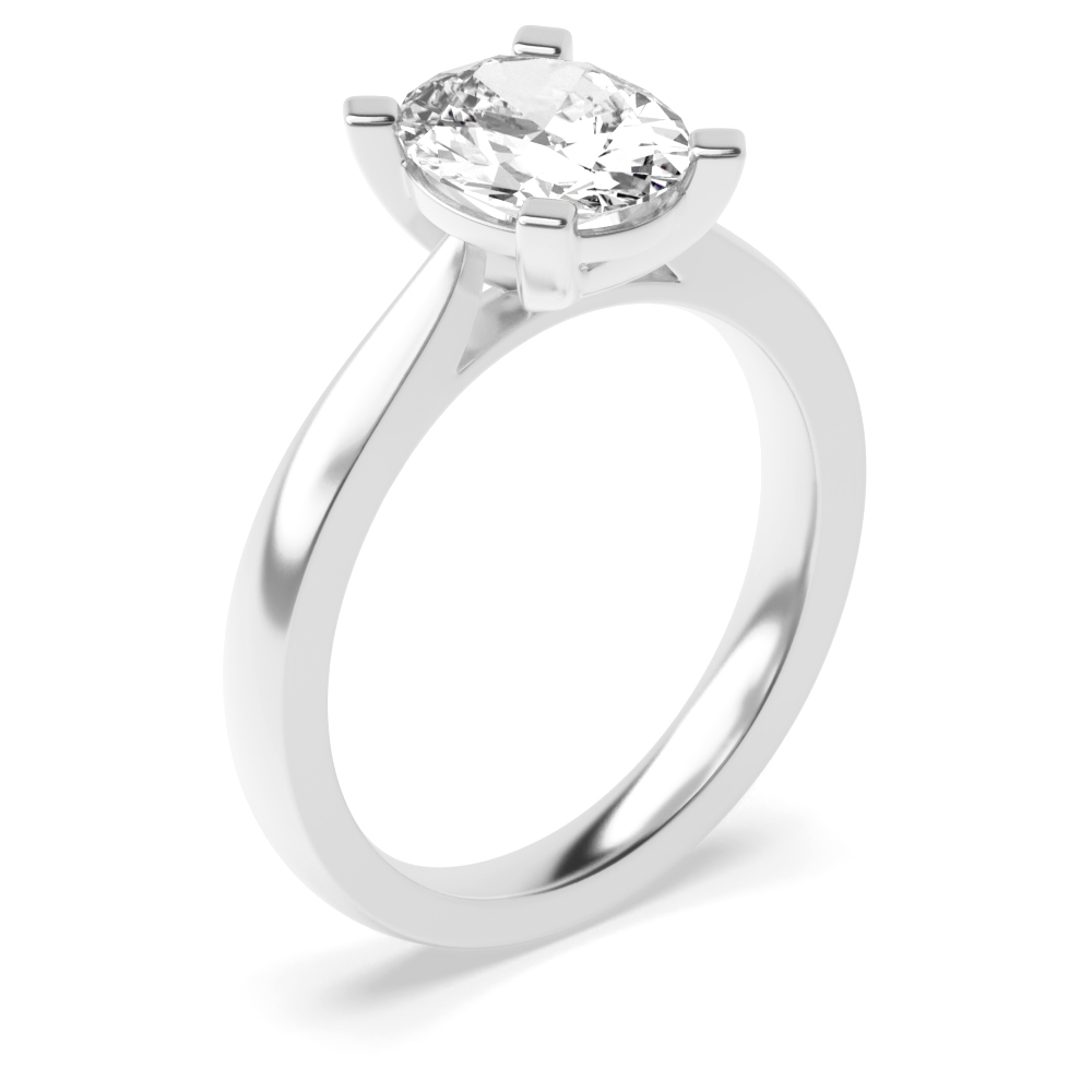 Classic Oval Shape Diamond Engagement Ring