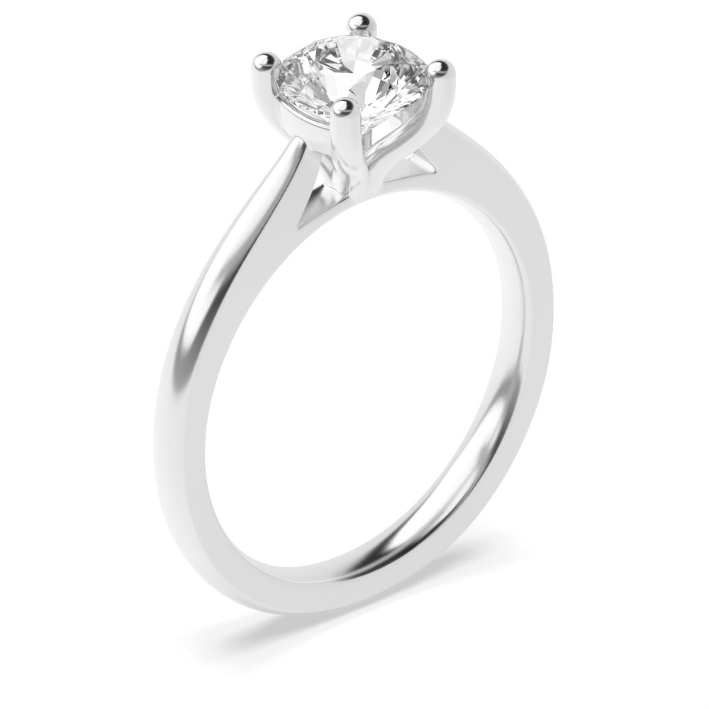 Classic 4 Claw Open Solitaire Diamond Engagement Rings