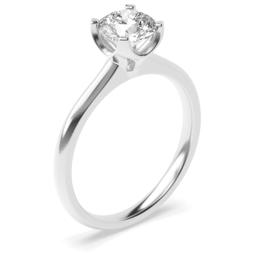 High Set Modern Setting Solitaire Moissanite Engagement Rings