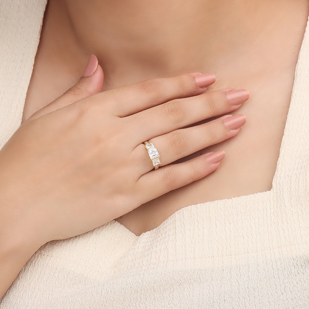Princess Shoulder set Engagement Rings
