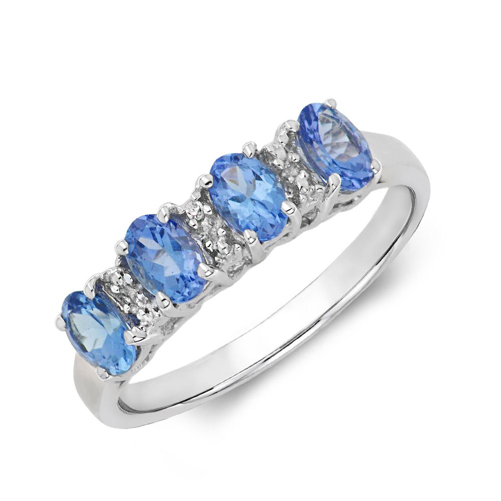 Eternity Lab Grown Diamond and tanzanite rings