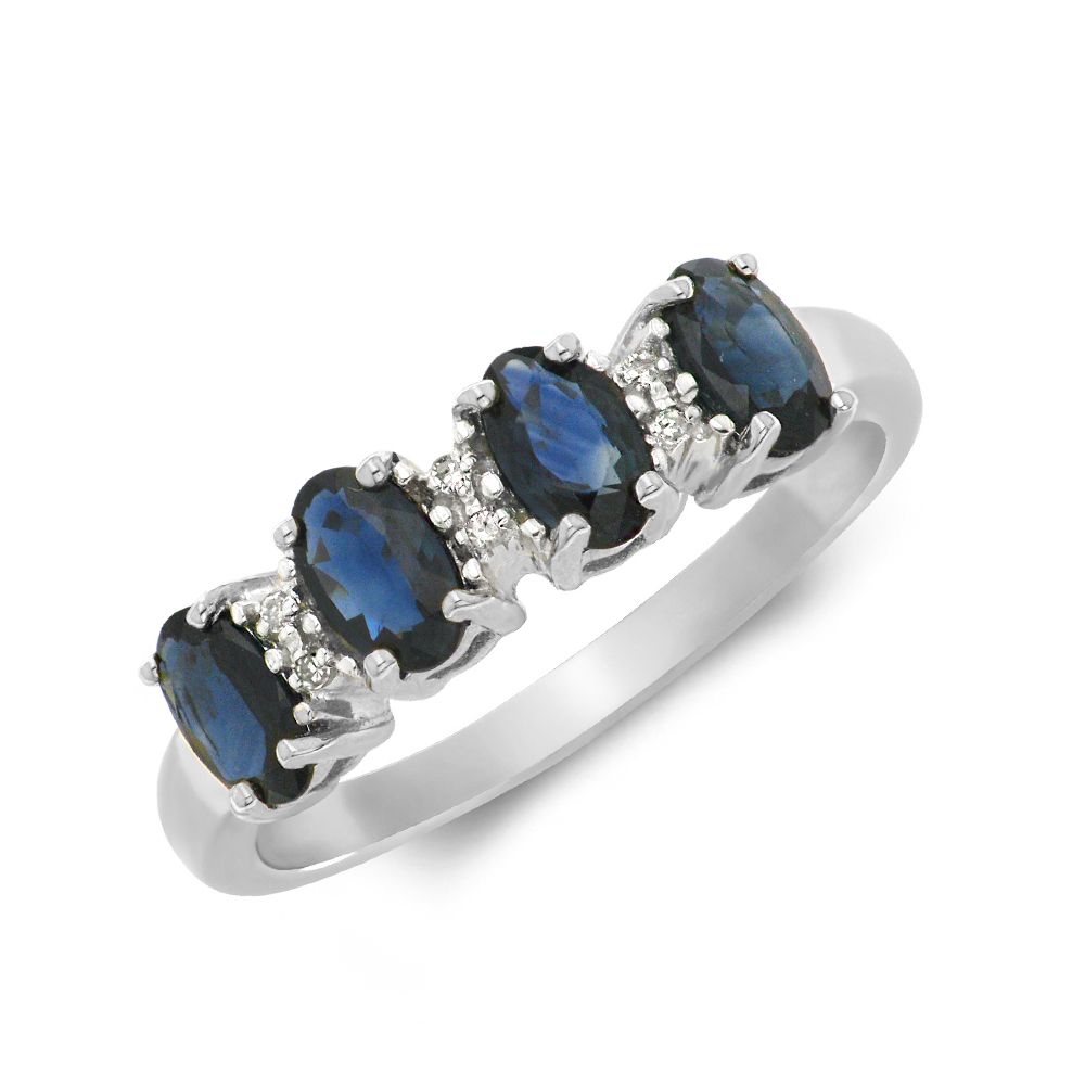 Purchase Eternity Diamond And Sapphire Rings - Abelini
