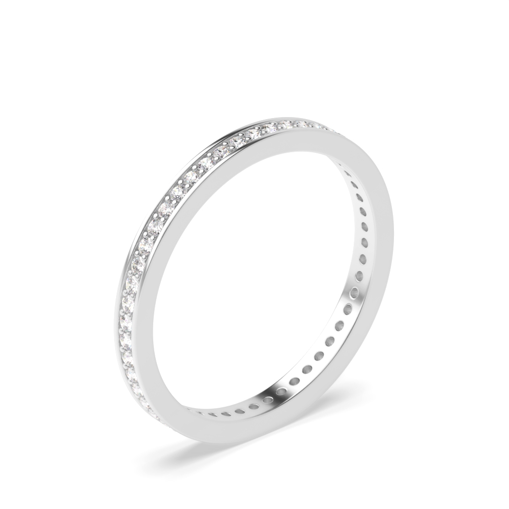 Pave Setting Round Full Eternity Diamond Ring (Available in 2.0mm to 5.0mm)