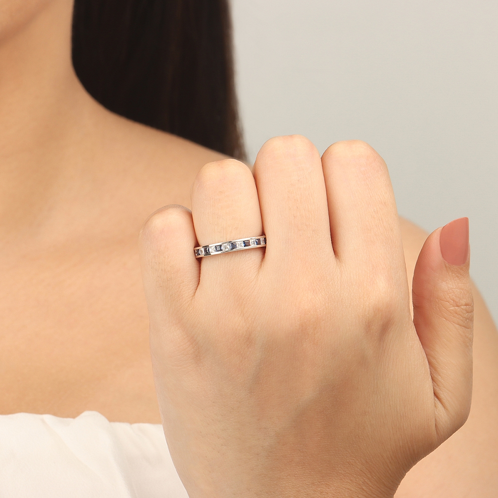 Channel Setting Princess And diamond Lab Grown Diamond Rings