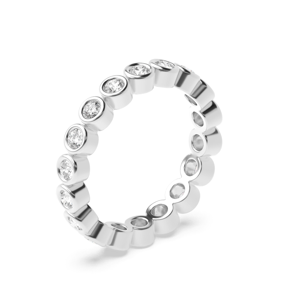 Full Bezel Setting Round Full Eternity Diamond Ring (Available in 2.5mm to 3.5mm)