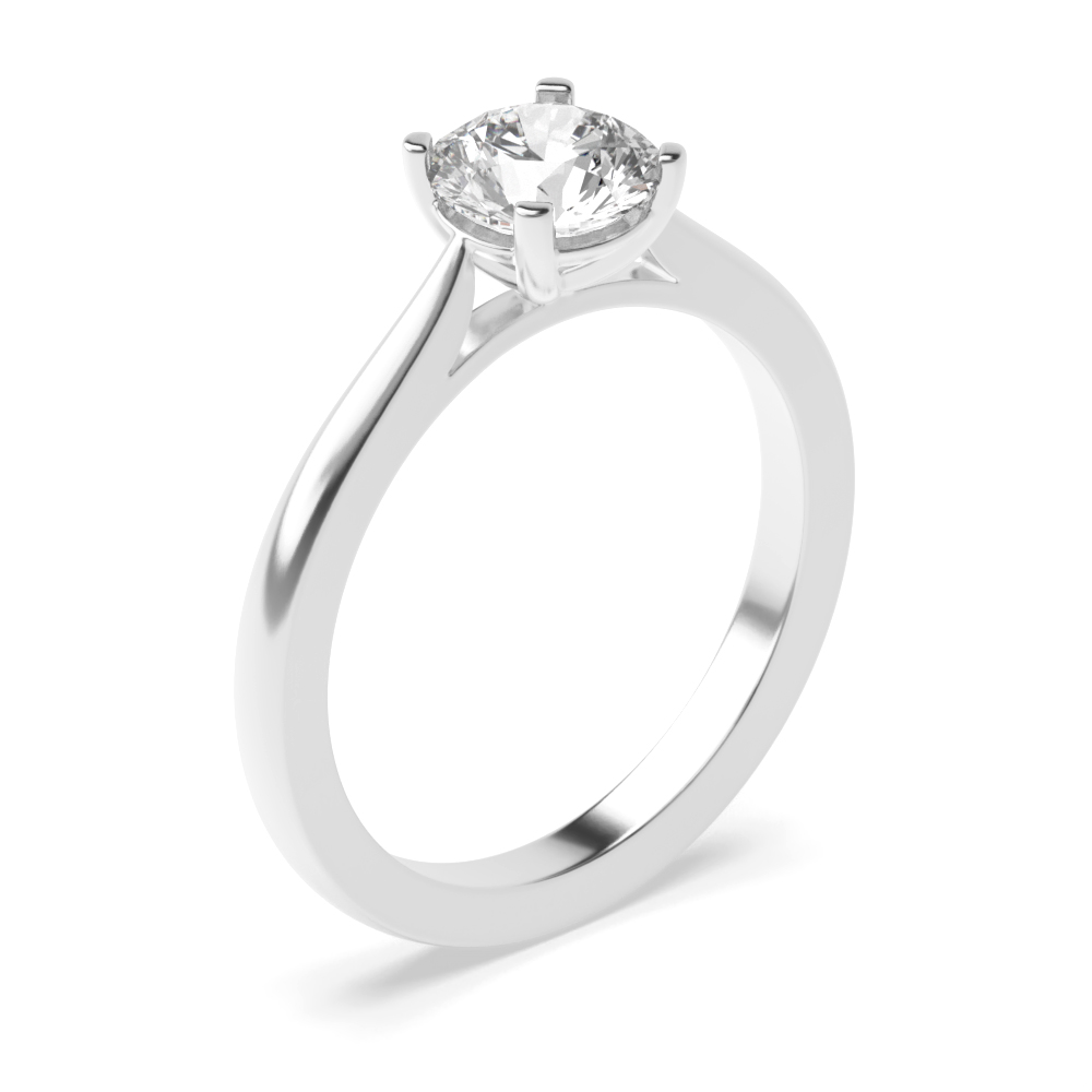 breathtaking elegance 4 prong setting round shape solitaire ring