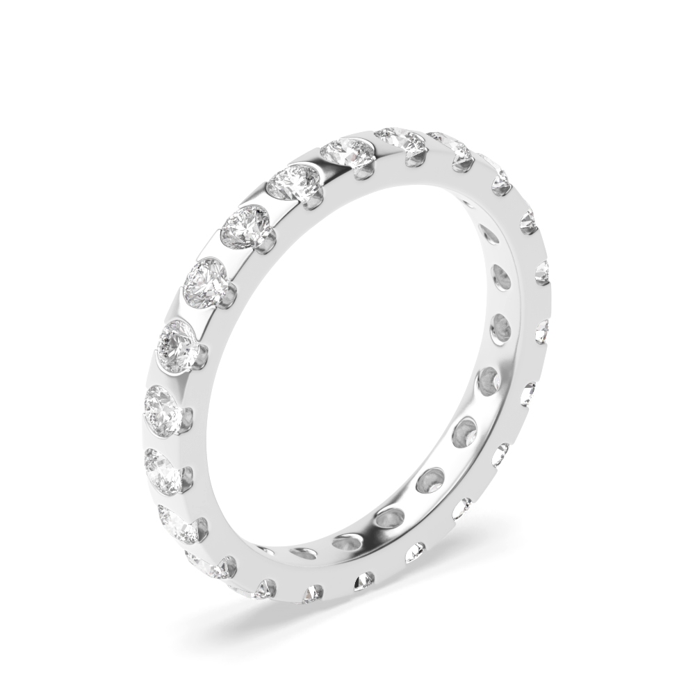 Flush Setting Beautiful  Moissanite Full Eternity Ring (2.50mm)