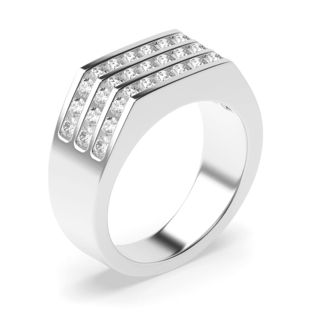 channel setting round Lab Grown Diamond eternity ring