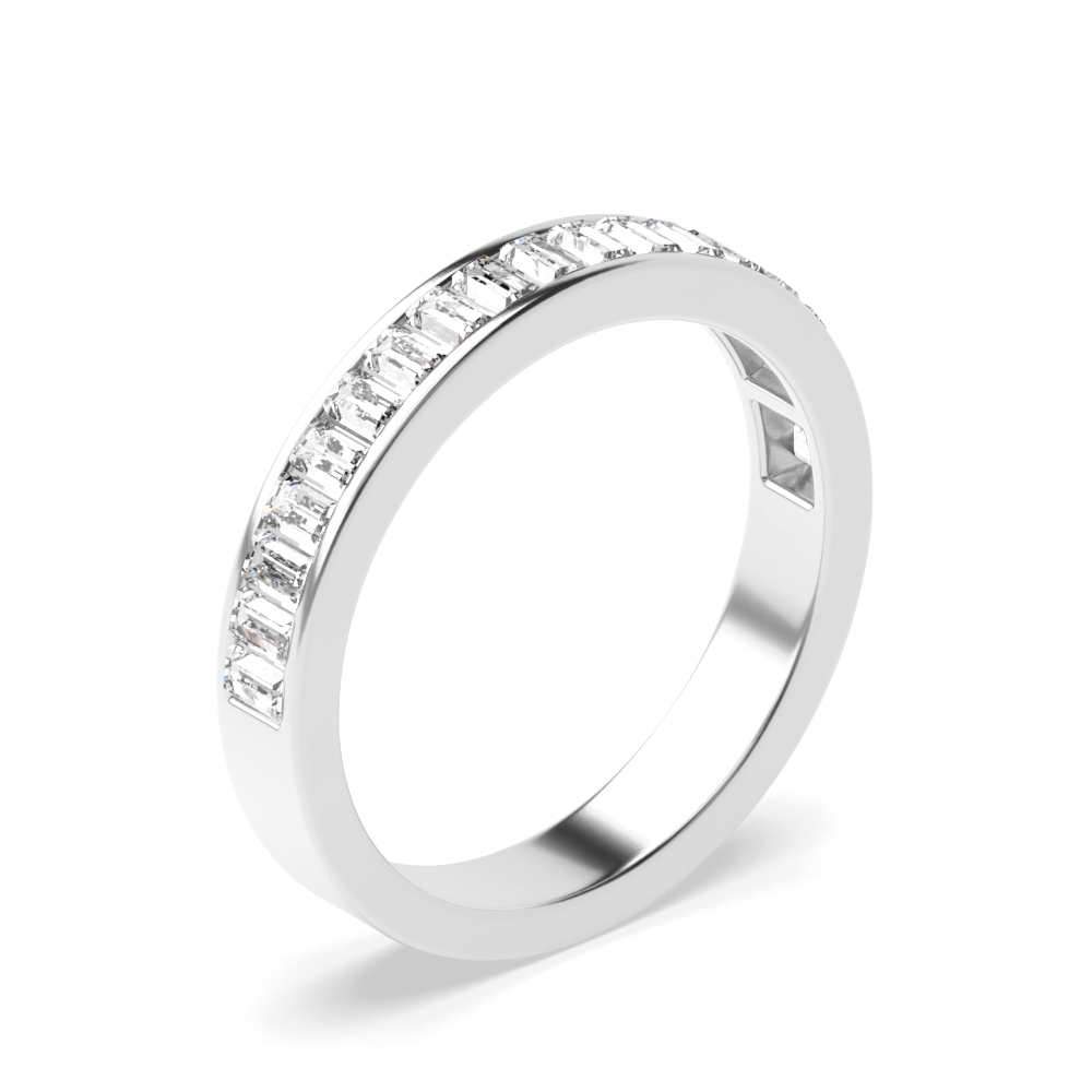 2.5mm to 5.0mm - Half Eternity Channel Setting Baguette Lab Grown Diamond Ring