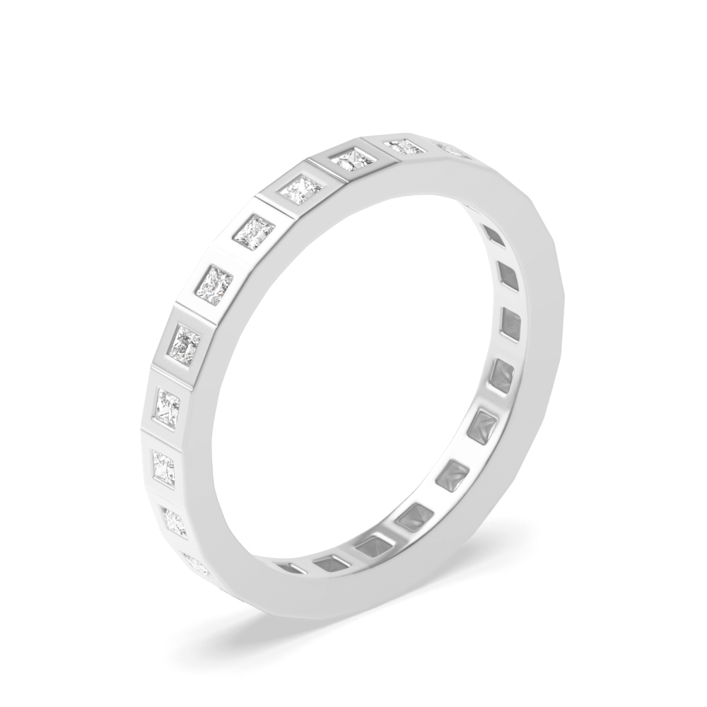 Purchase Full Eternity Princess Moissanite Ring - Abelini
