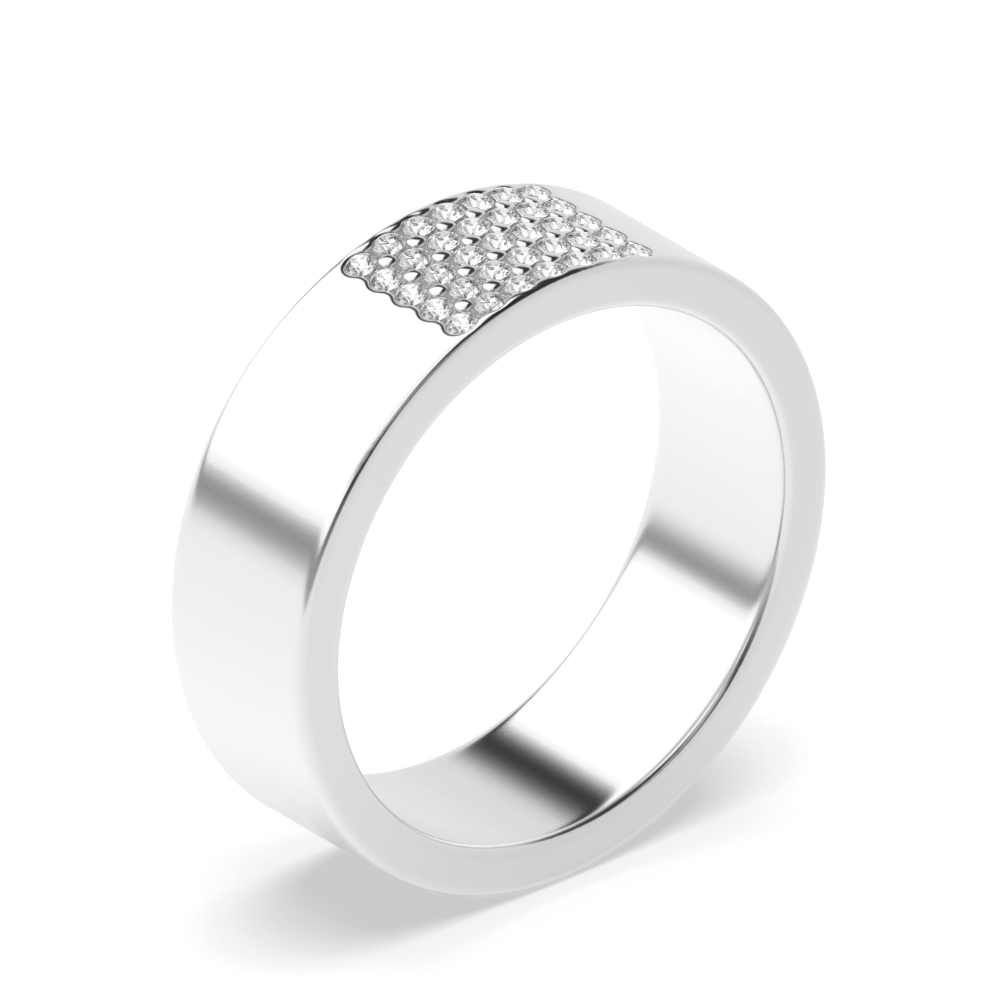 Pave Setting Lab Grown Diamond Wedding Band