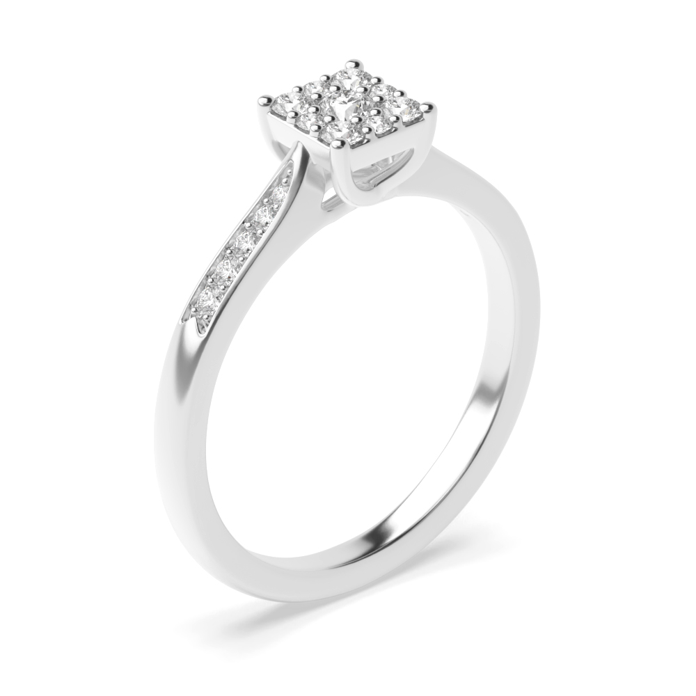 prong setting round Lab Grown Diamond engagement ring