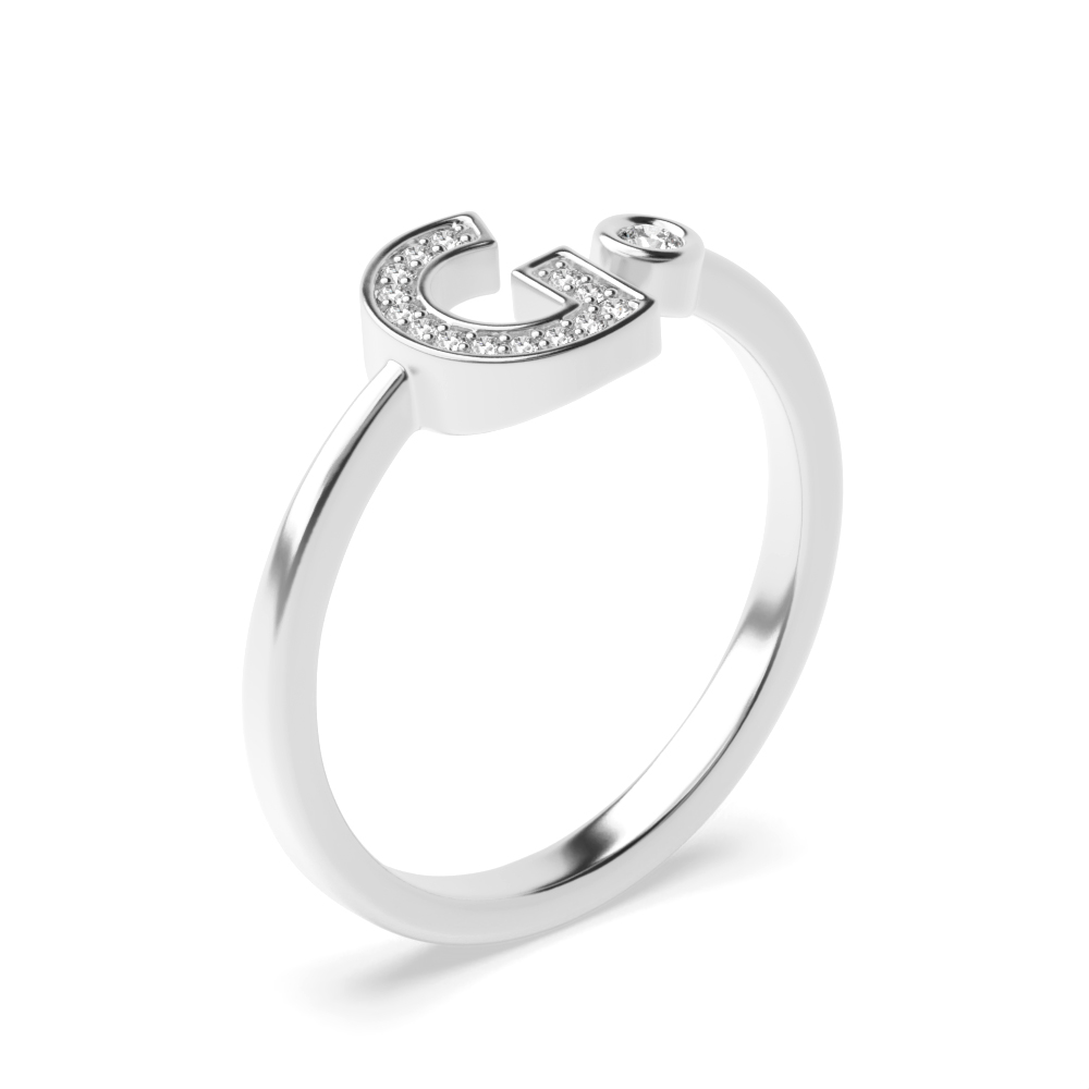 Purchase Alphabet Letter G Initial Moissanite Ring - Abelini