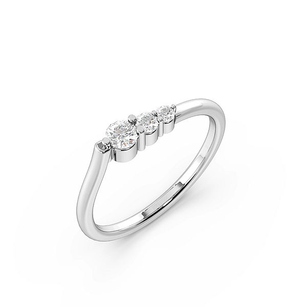 Buy Round 4 Prong 3 Graduating Designer Diamond Ring - Abelini