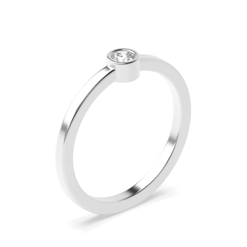 Minimalist Classic Solitaire Diamond Engagement Rings