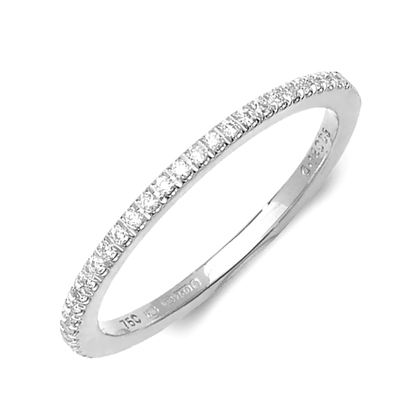 Buy U Prong Setting Round Shape Eternity Diamond Ring  - Abelini