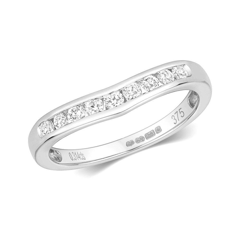Channel Setting Wishbone Style Round Diamond Ring Abelini Store