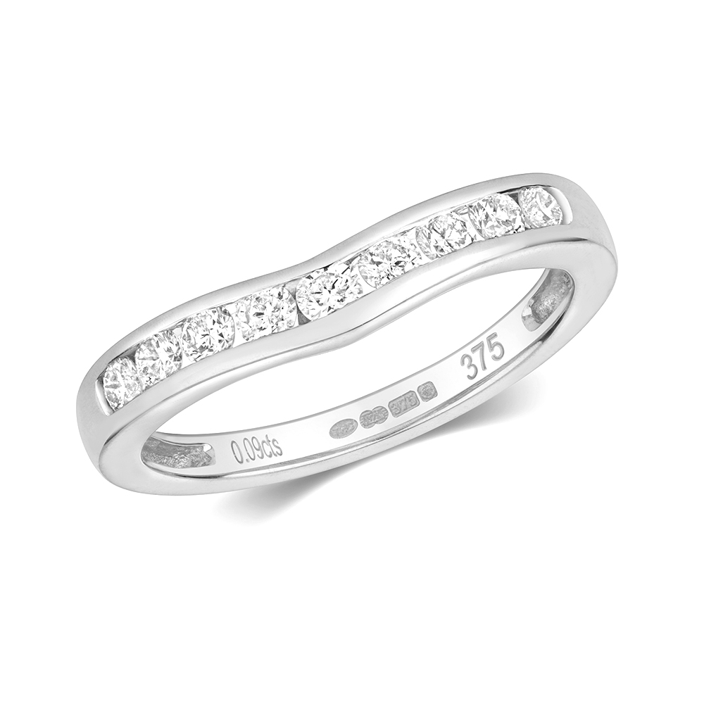 Buy Channel Setting Wishbone Style Round Diamond Ring - Abelini