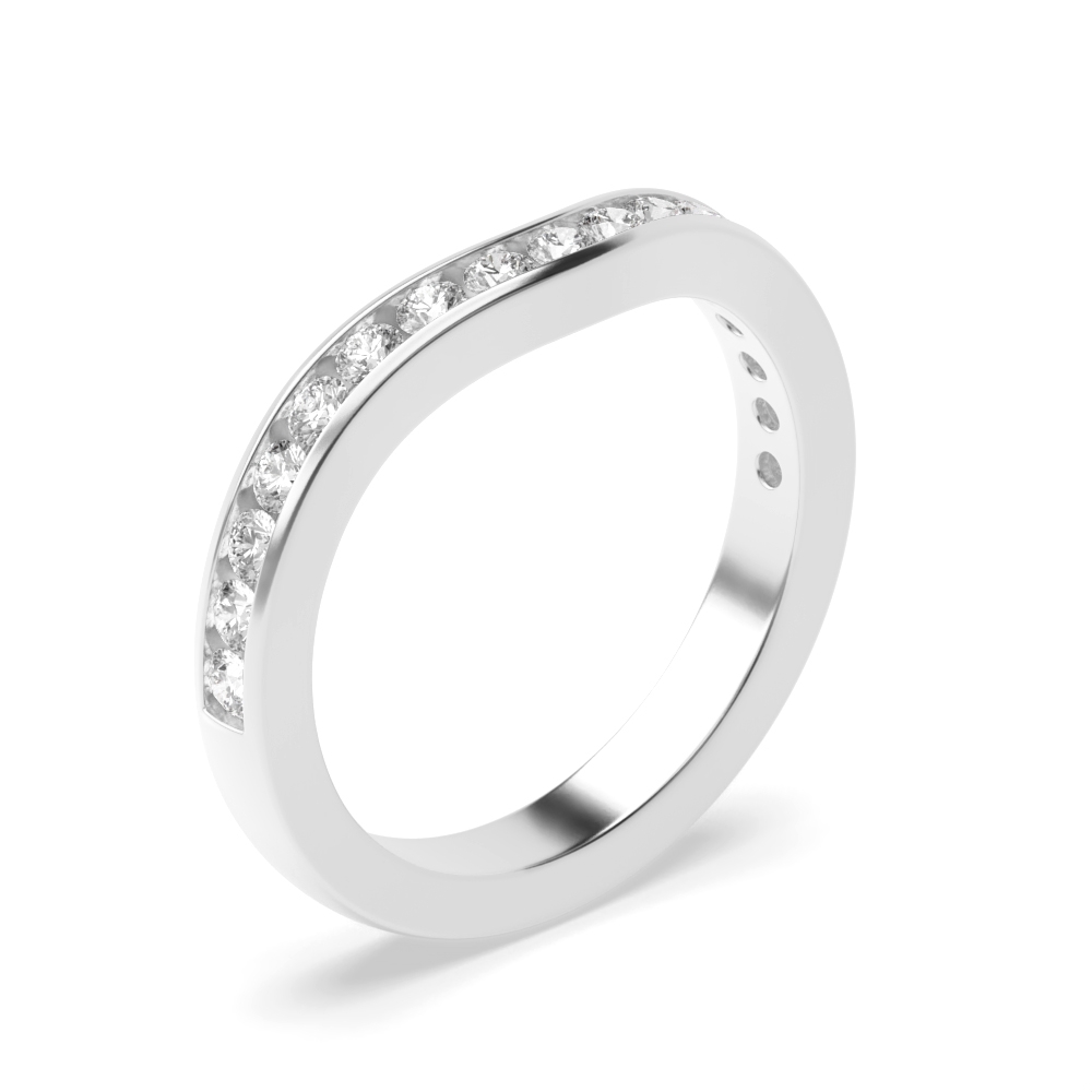 channel setting wishbone style round Lab Grown Diamond ring