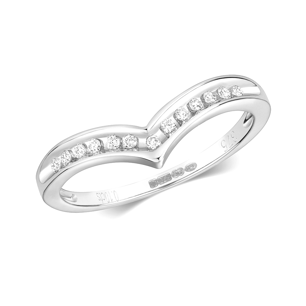 Buy Channel Setting Wishbone Design Round Diamond Ring  - Abelini