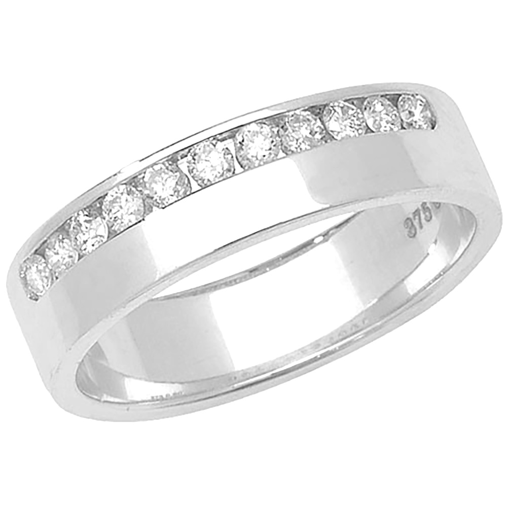 channel setting half eternity round Lab Grown Diamond ring