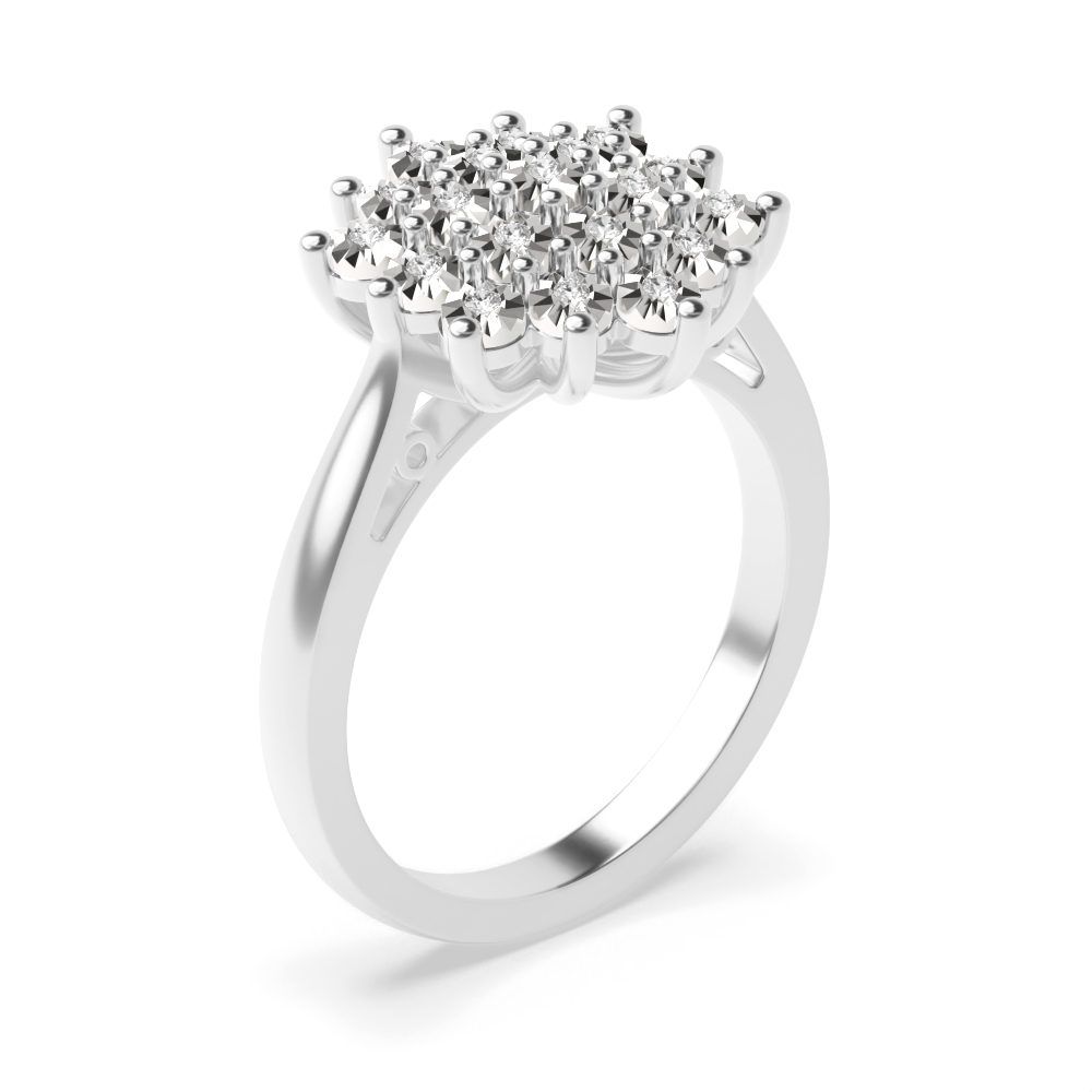 Buy Fancy Illusion Setting Round Diamond Ring - Abelini - Abelini
