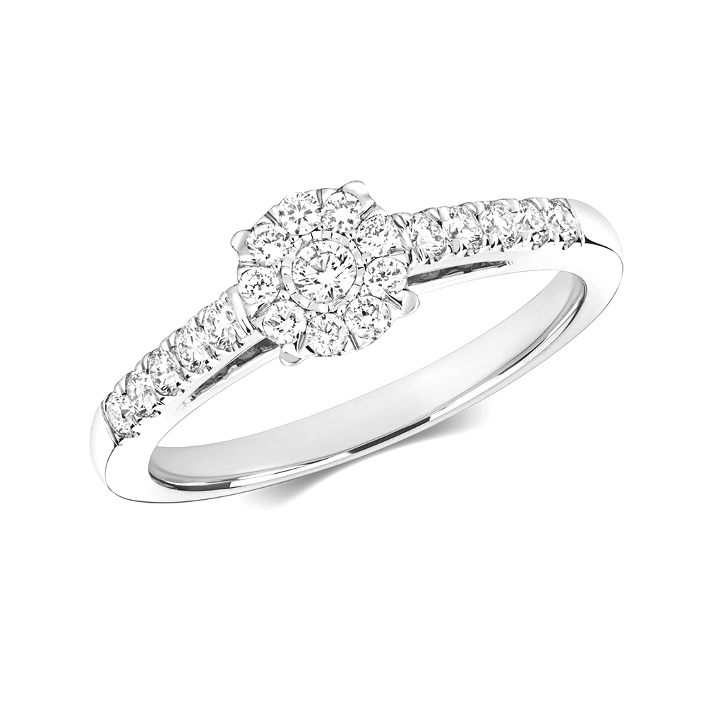 Buy Illusion Set Side Diamond Ring Buy Online - Abelini