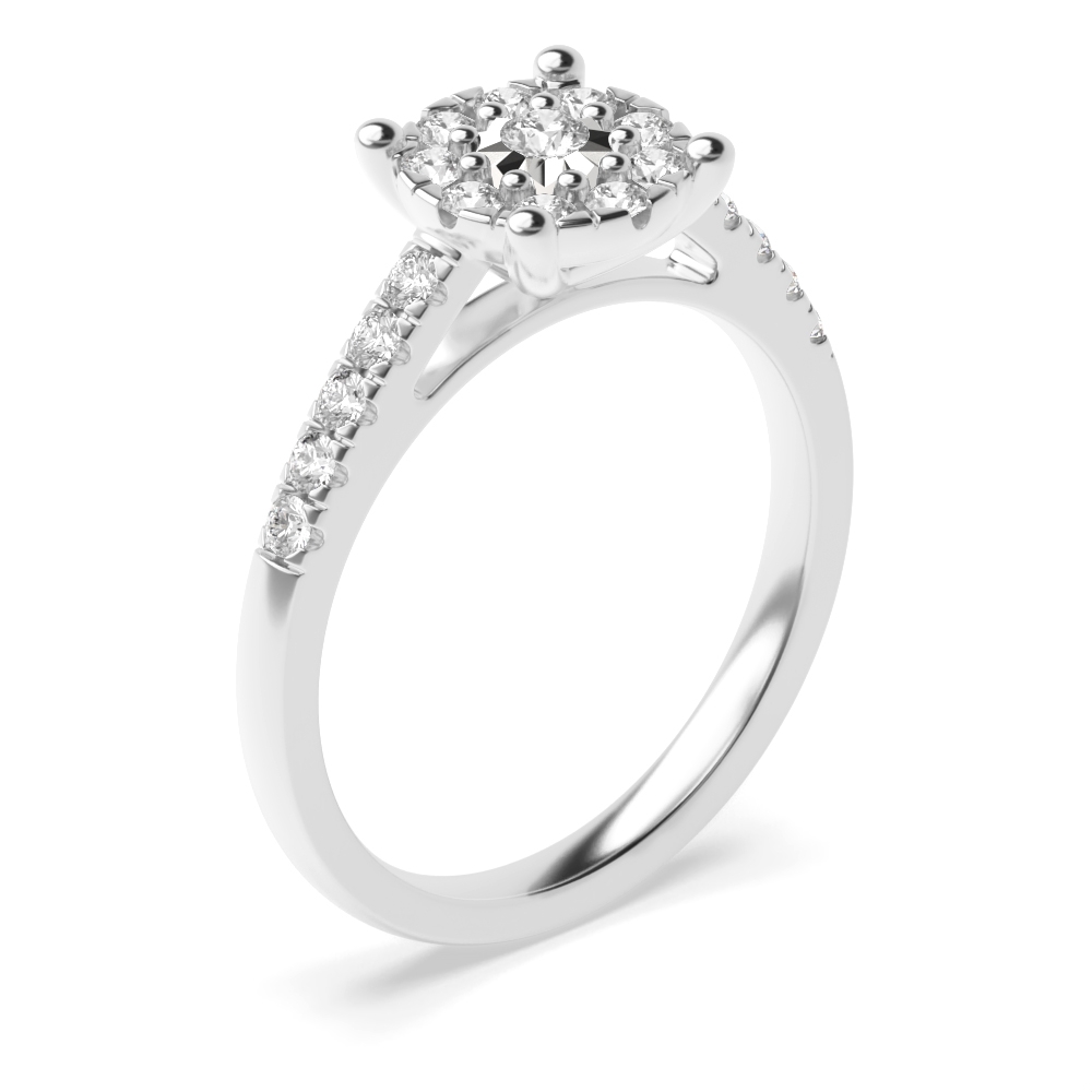 illusion set side Moissanite ring
