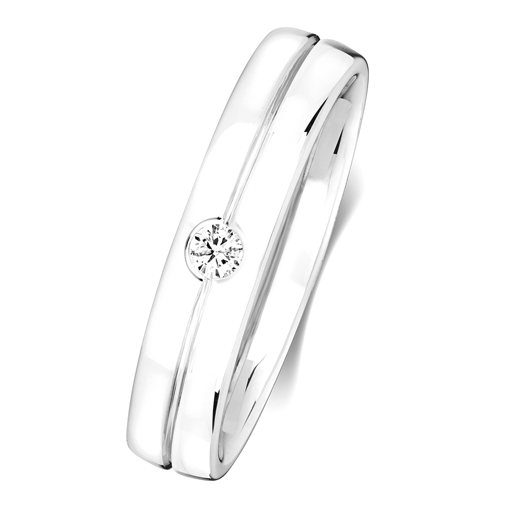 symbol of commitment bezel set round diamond mens wedding ring