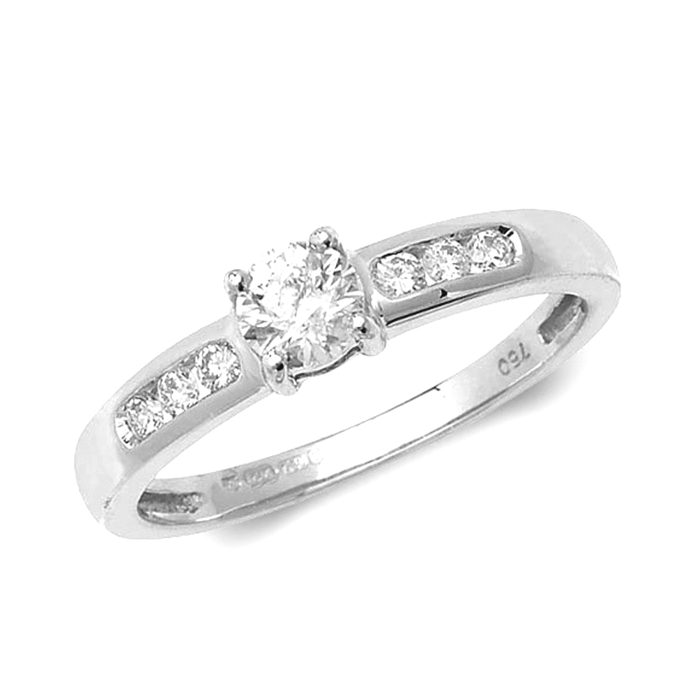 4 prong setting round Lab Grown Diamond engagement ring