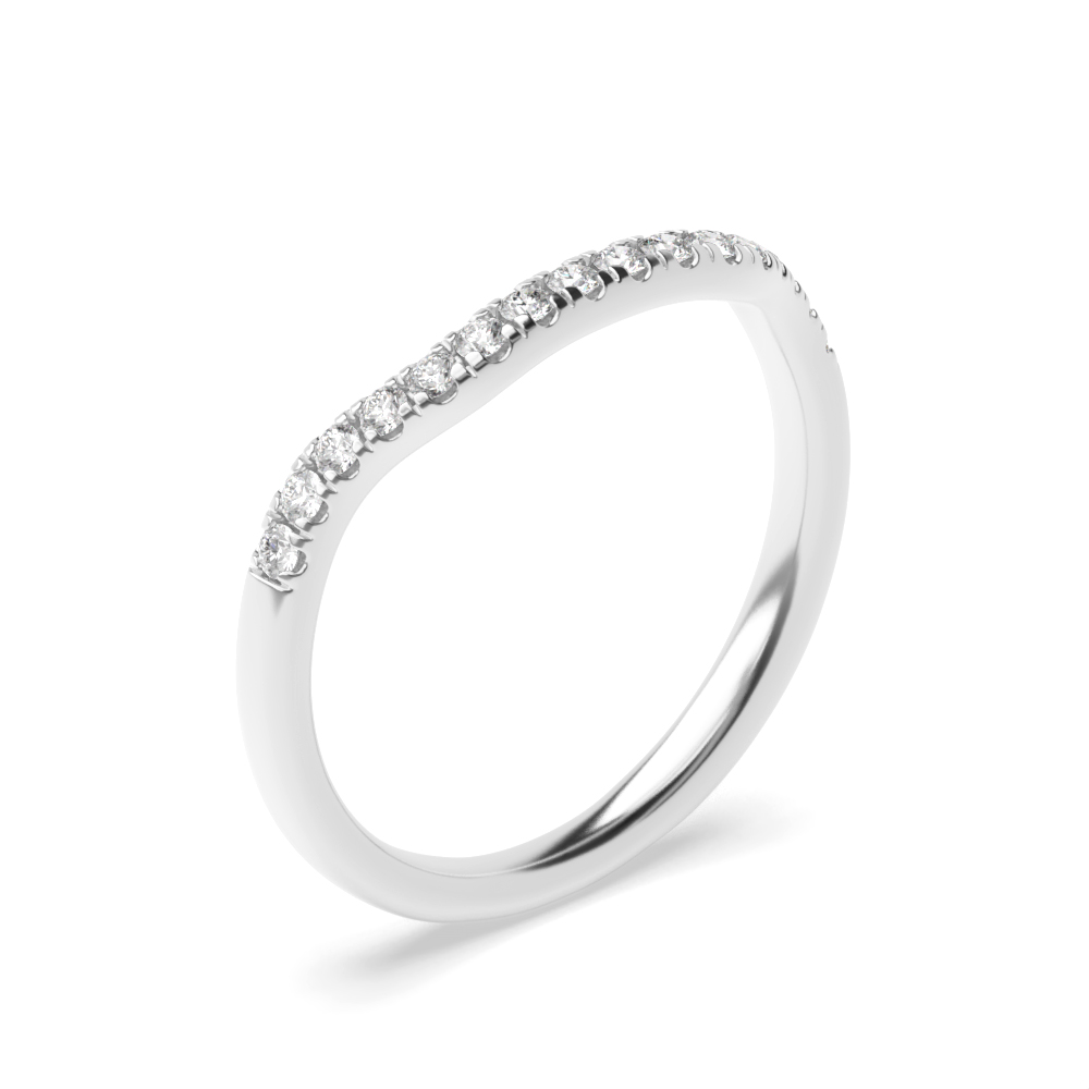 4 prong setting round shape Lab Grown Diamond wedding ring