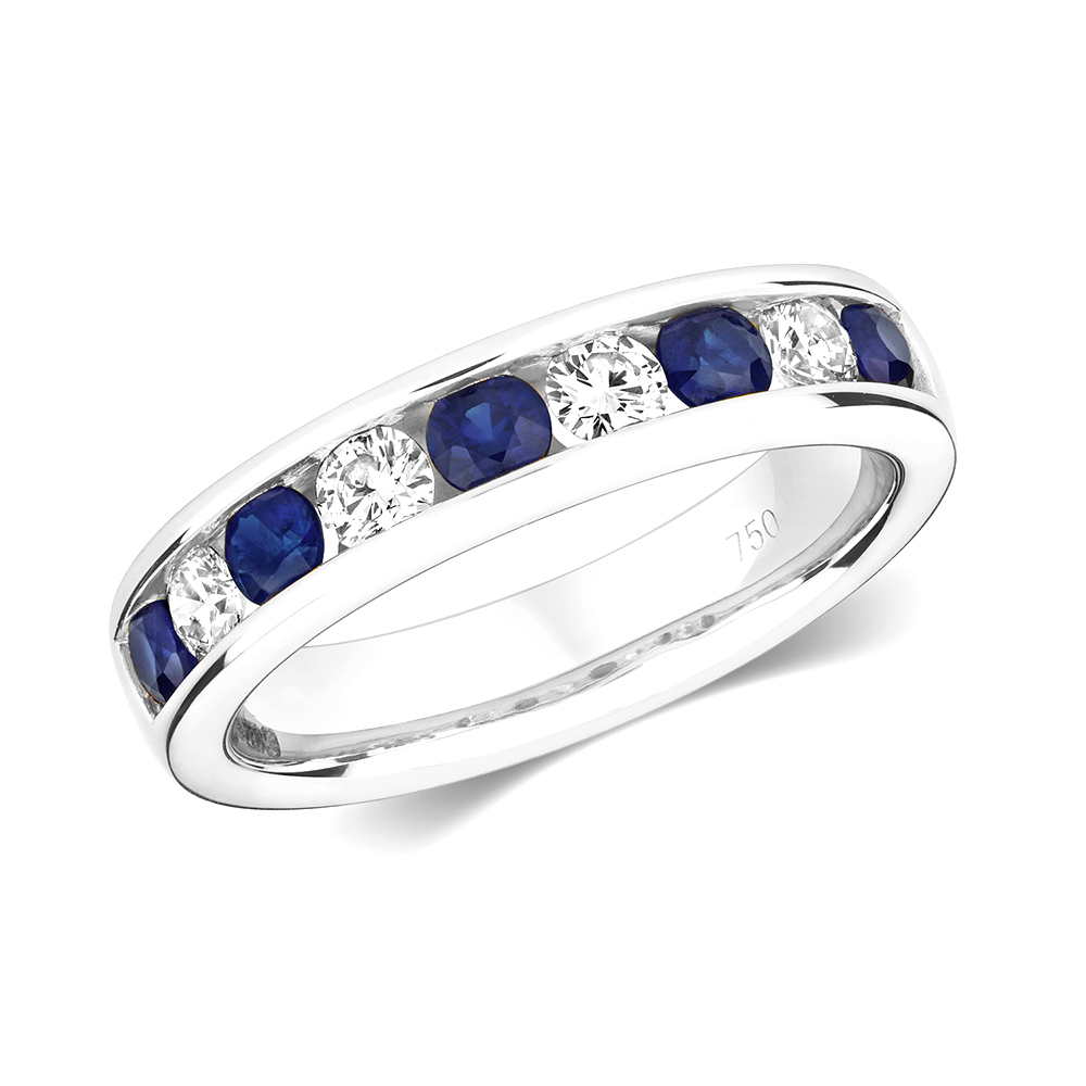 channel setting half eternity round Lab Grown Diamond ring